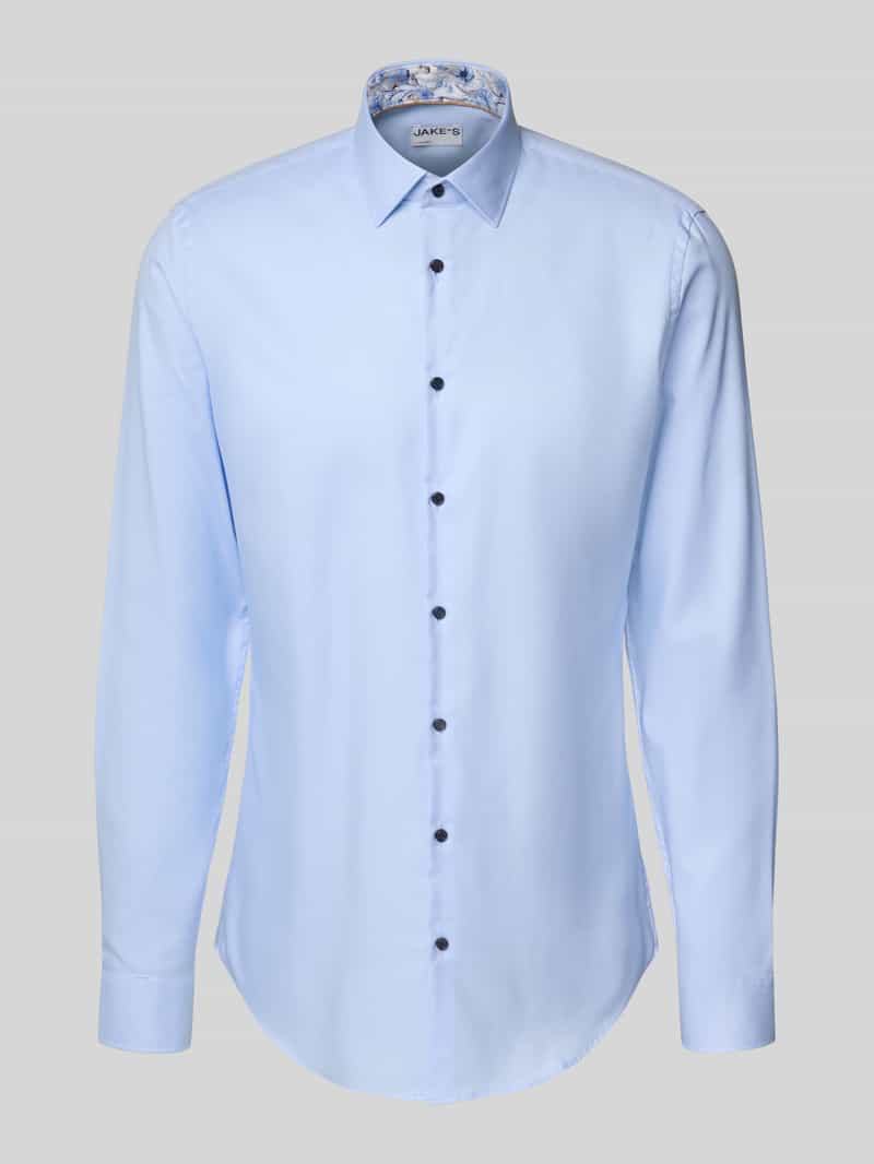 Koszula biznesowa o kroju slim fit z kołnierzykiem typu kent