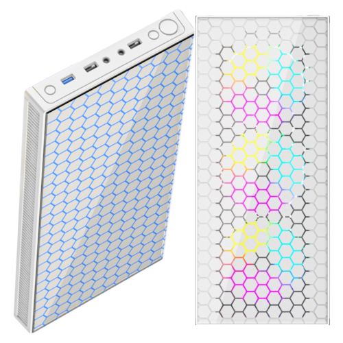 Przedni panel do obudowy FORNAX 500 Gembird Front panel mesh BIAŁY