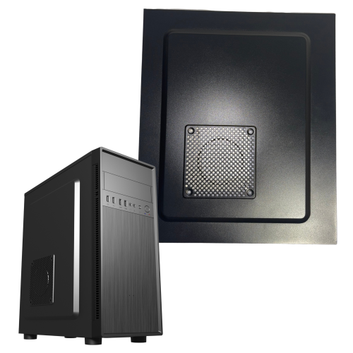 Gembird Lewy panel boczny do obudowy Fornax 160 czarny blacha z wentylacją