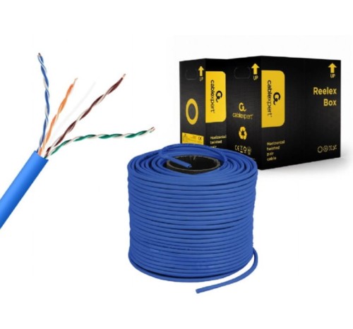KABEL SIECIOWY LAN UTP KAT.5E SKRĘTKA GEMBIRD 50M NIEBIESKI