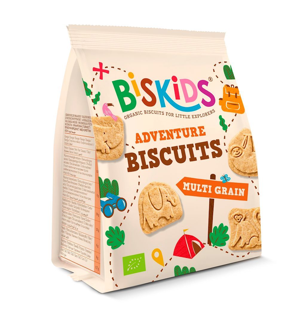 Biskids Ciasteczka wielozbożowe zwierzęta 100 g Bio - żywność