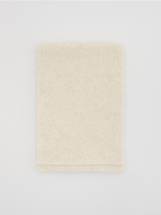 Reserved - Szalik z domieszką kaszmiru - kremowy