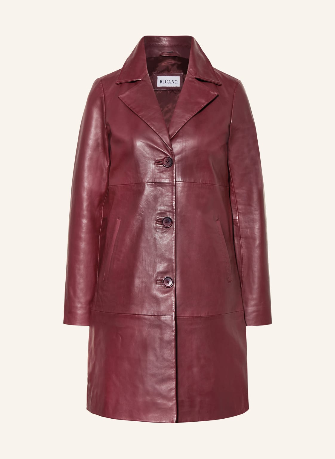 Ricano Skórzany Płaszcz Mariza rot