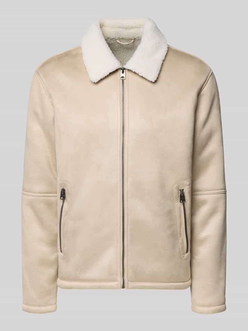 Bomberka o kroju regular fit z kołnierzem z imitacji futra model ‘ROYCE’