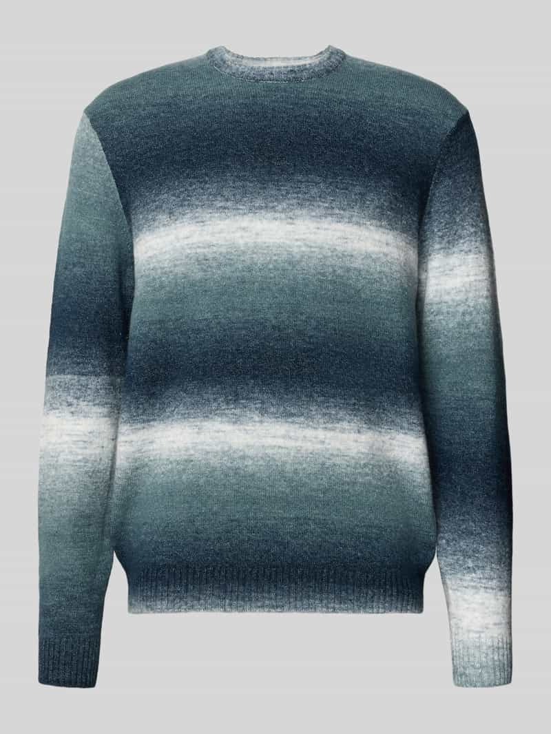 Sweter o kroju regular fit z dzianiny z dodatkiem bawełny model ‘BERTIL’