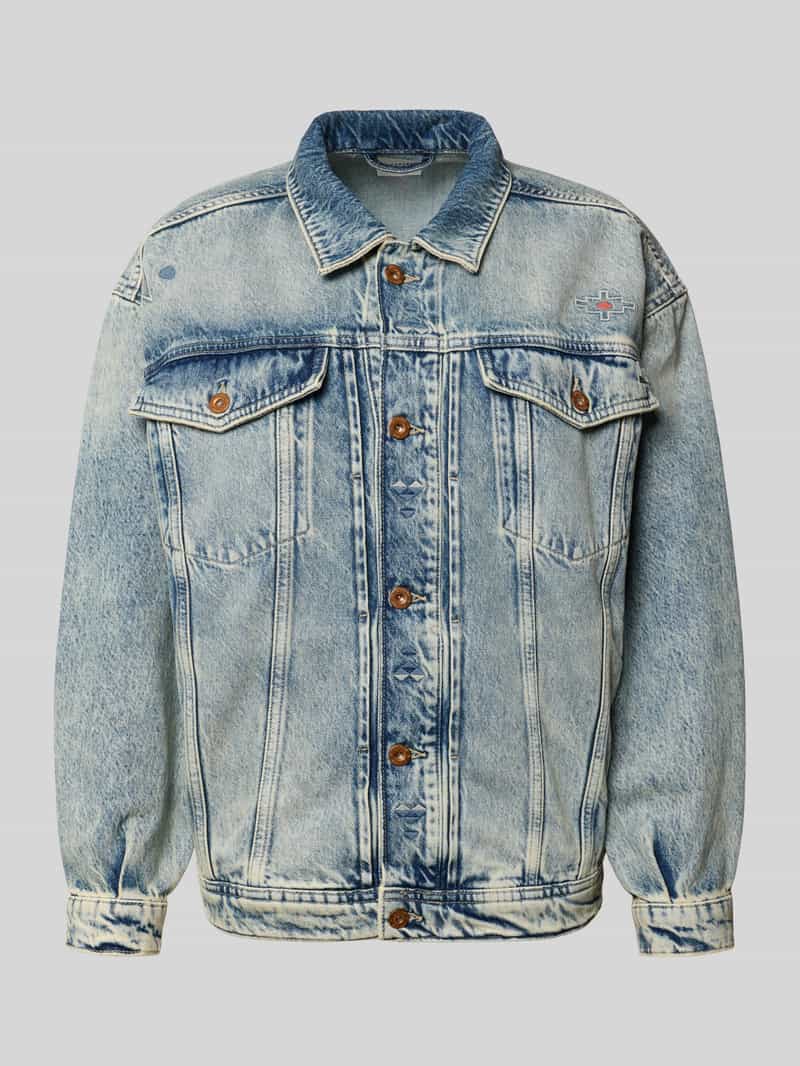 Kurtka jeansowa o kroju relaxed fit z efektem znoszenia model ‘Arcata Boyfriend’