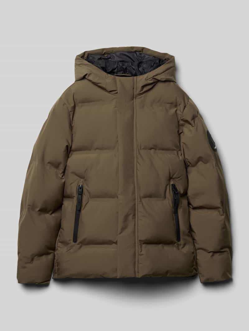 Kurtka pikowana o kroju regular fit z aplikacją z logo model ‘Fusion’