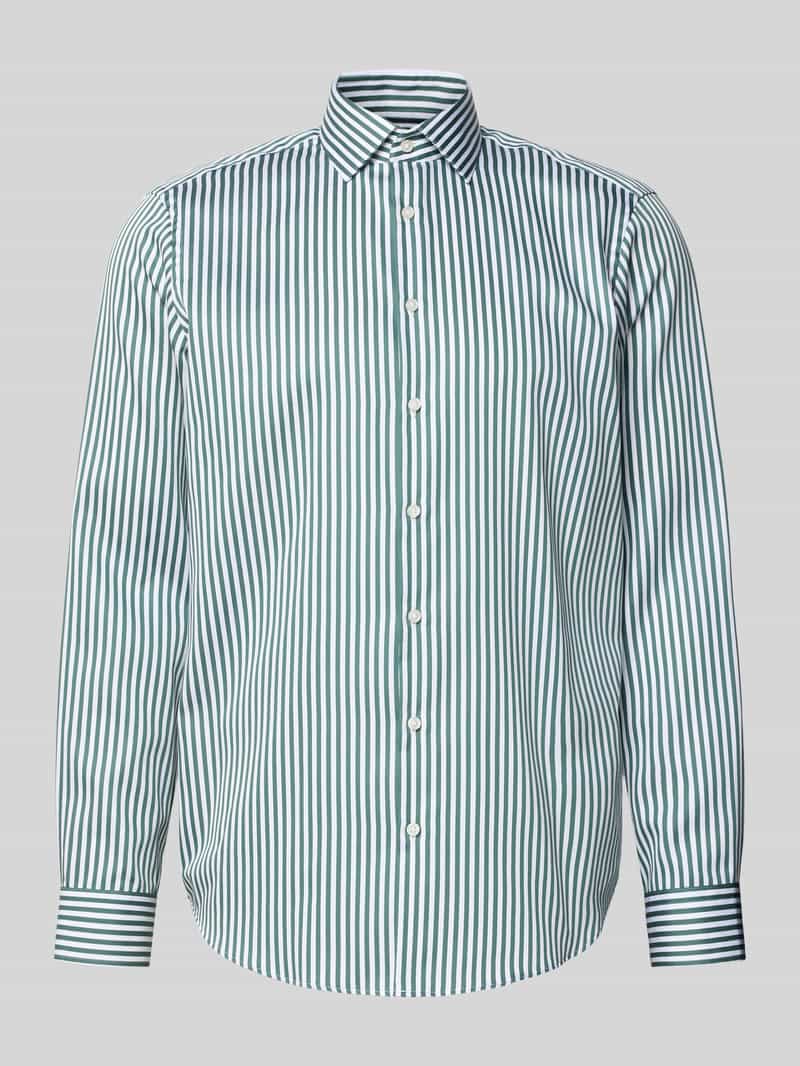 Koszula biznesowa o kroju regular fit z bawełny z kołnierzykiem typu kent