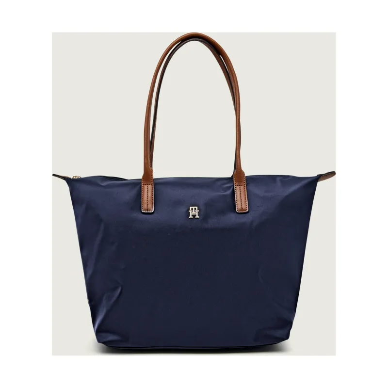 Tommy Hilfiger Shopperka POPETTE | z dodatkiem skóry