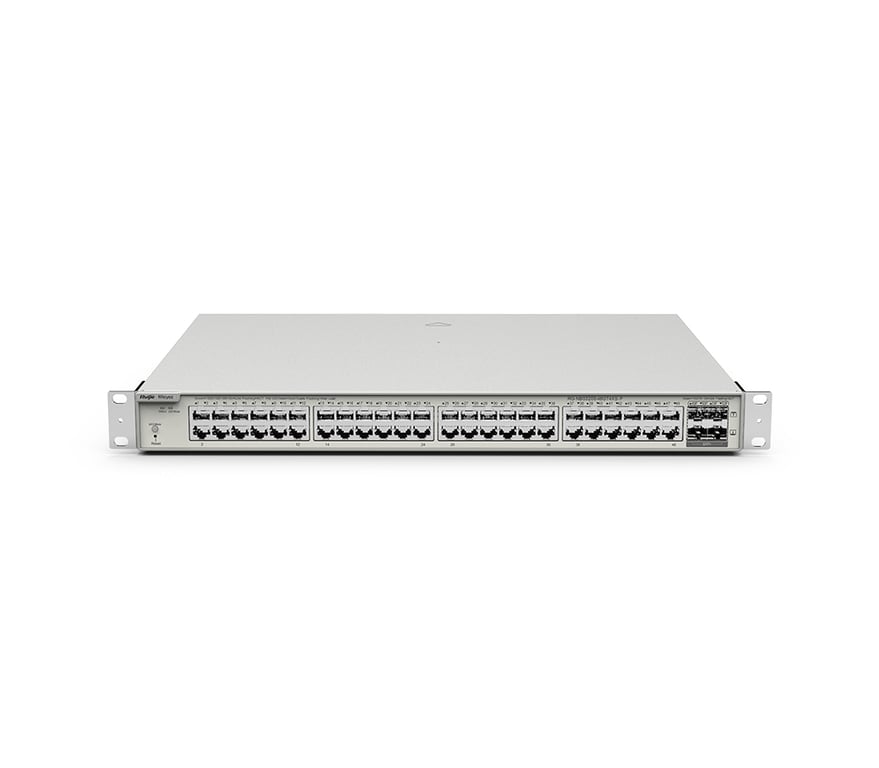 Ruijie Networks RG-NBS3200-48GT4XS-P łącza sieciowe Zarządzany L2 Gigabit Ethernet (10/100/1000) Obsługa PoE Szary