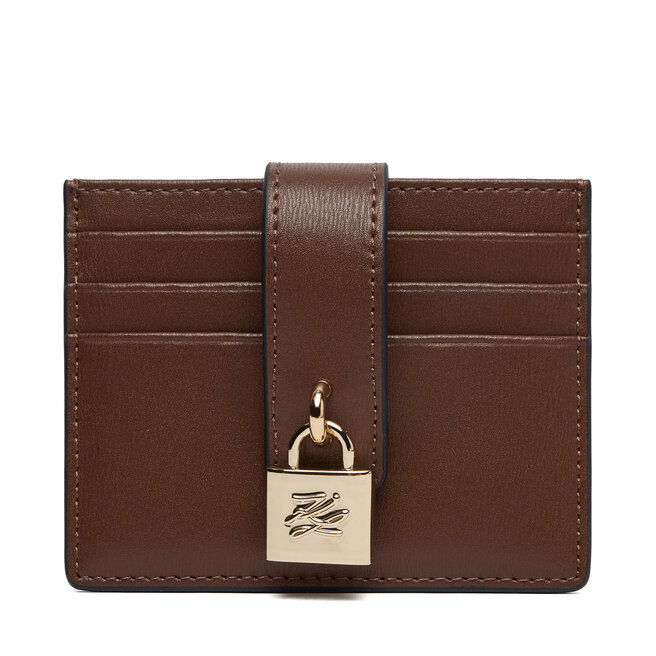 Etui na karty kredytowe KARL LAGERFELD B1W32025 Brązowy