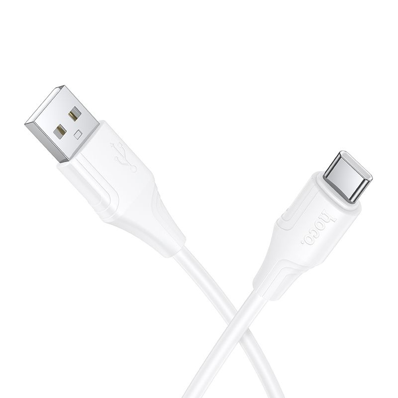 Kabel Silikonowy USB A do USB C Hoco 3A 1 m X124 biały
