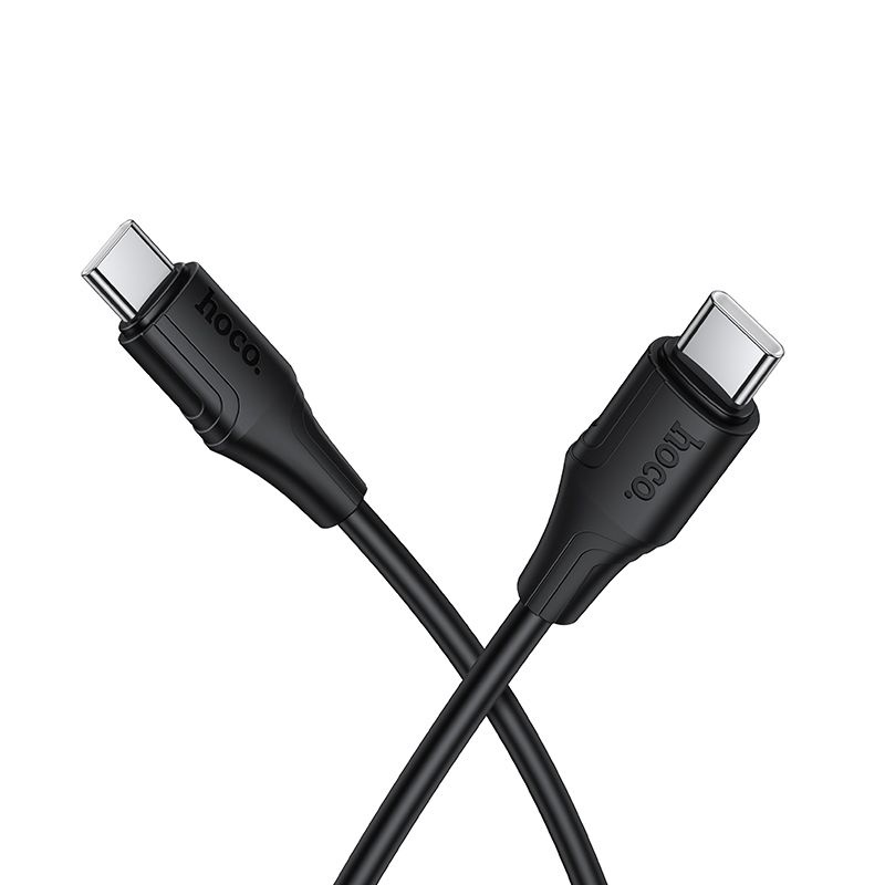 Kabel Silikonowy USB C do USB C Hoco 3A 60W 1 m X124 czarny