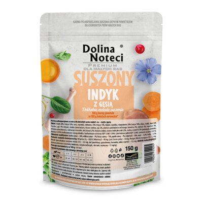 Karma dla psa suszona DOLINA NOTECI Premium dla małych ras Indyk z gęsią 150 g