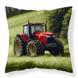 Detexpol Poszewka dekoracyjna 40x40 czerwony traktor na łące MF043 A poszewka 3D z motywem rolniczym - Fun Dreams