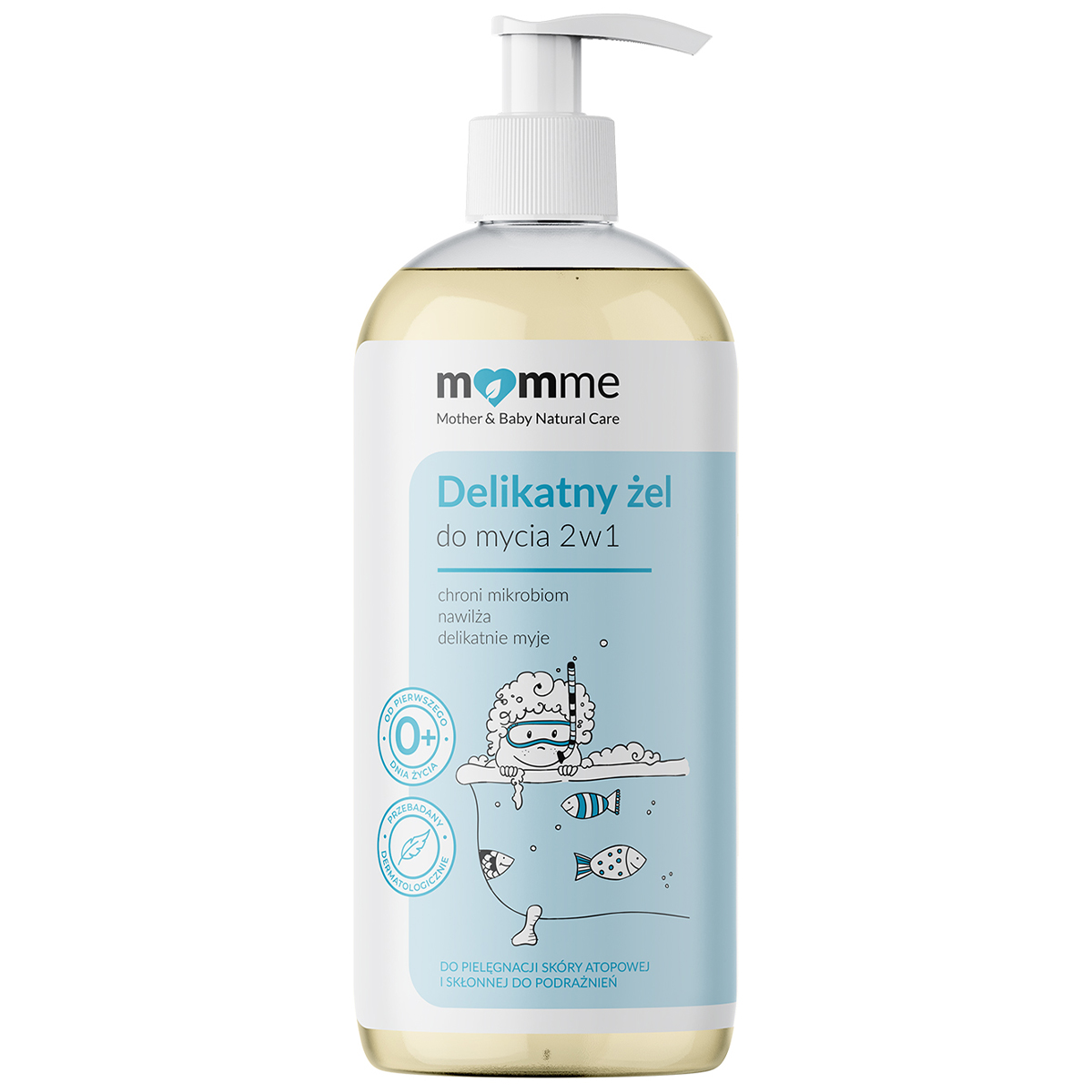Momme, delikatny żel do mycia 2w1, od urodzenia, 400 ml
