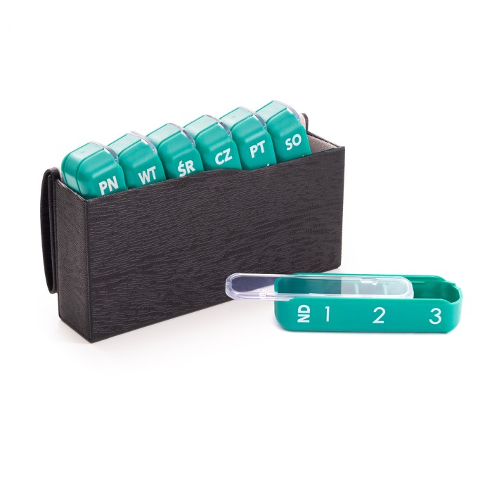 Vitammy Pilla Flex, kasetka do leków tygodniowa, 3-komorowa, z regulowanymi przegrodami