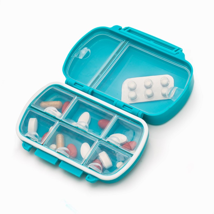 Vitammy Pilla Multi, kasetka do leków z 8 przegrodami różnej wielkości