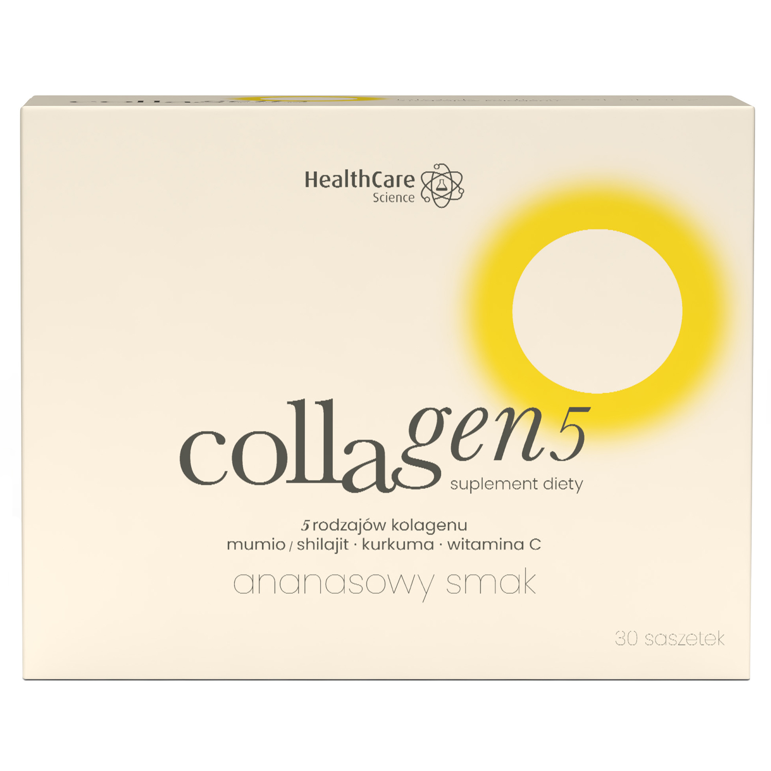 Collagen5, smak ananasowy, 30 saszetek