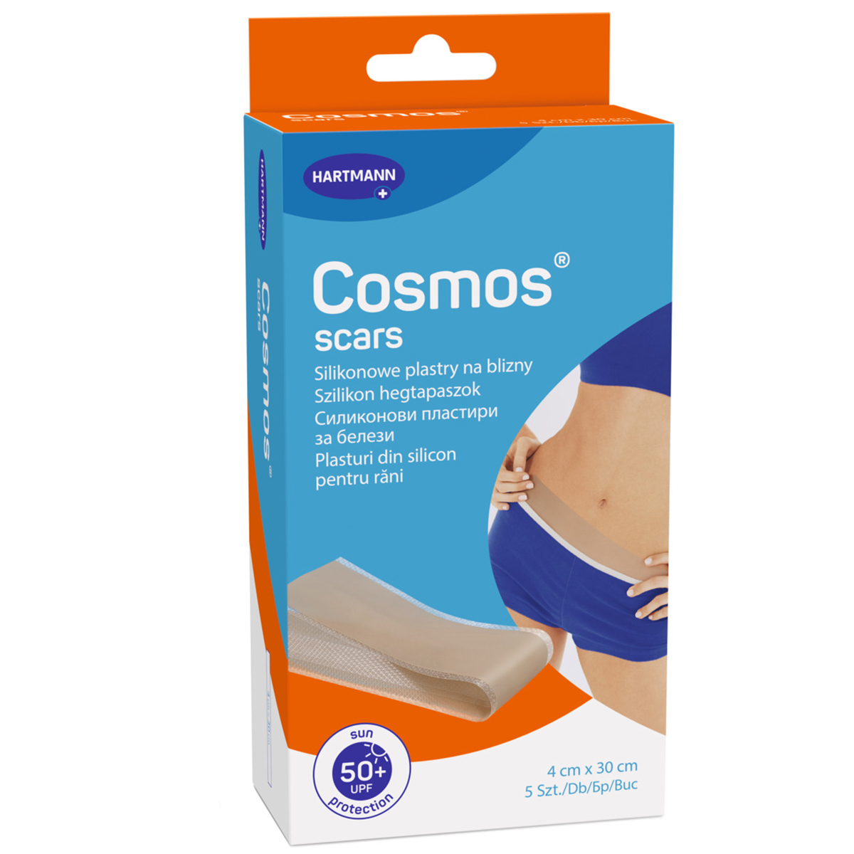 Cosmos Scars, silikonowe plastry na blizny, 4 x 30 cm, 5 sztuk