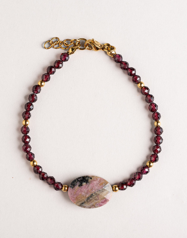 Bransoletka z kamieniem Granat