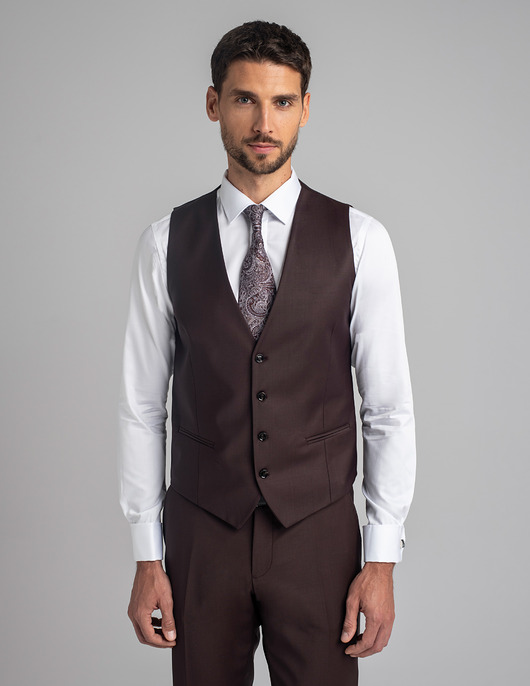 Kamizelka do zestawu brione bordo slim fit