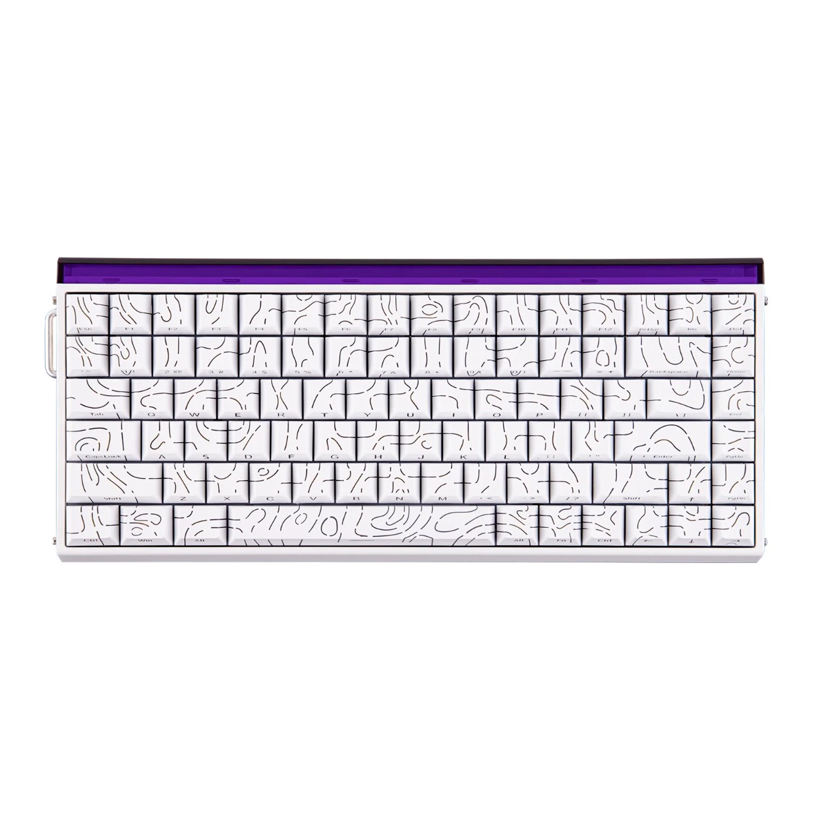 Klawiatura mechaniczna AULA HERO84 HE biała z konturem AUH84-W-BL-E