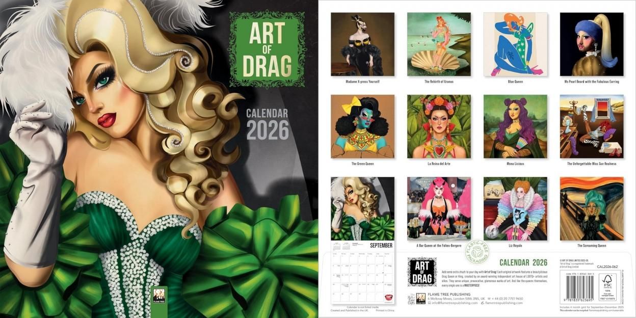 Kalendarz 2026 ścienny kwadrat Art of Drag - kalendarz