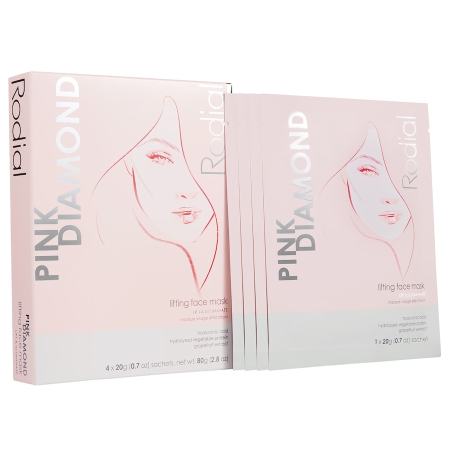 Rodial Pink Diamond Lifting Face Mask 4x20g Maseczki w płachcie 80 ct