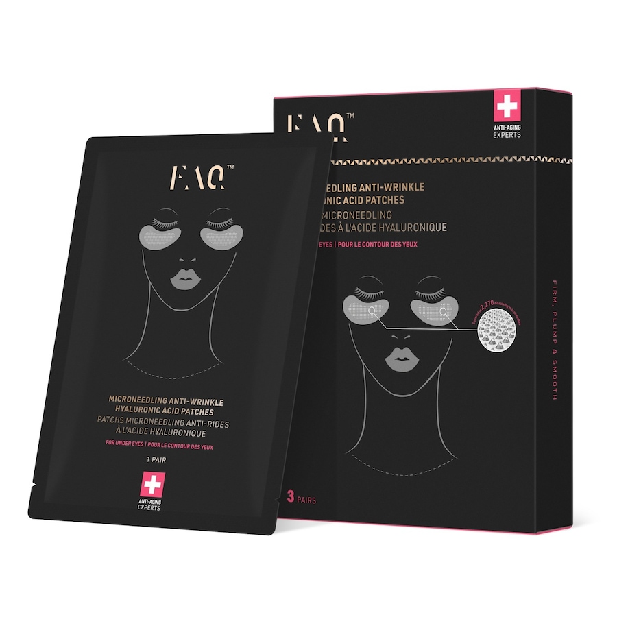 brands FAQ Swiss FAQ™ Mikroigłowe, przeciwzmarszczkowe plastry z kwasem hialuronowym pod oczy Płatki pod oczy 6 ct