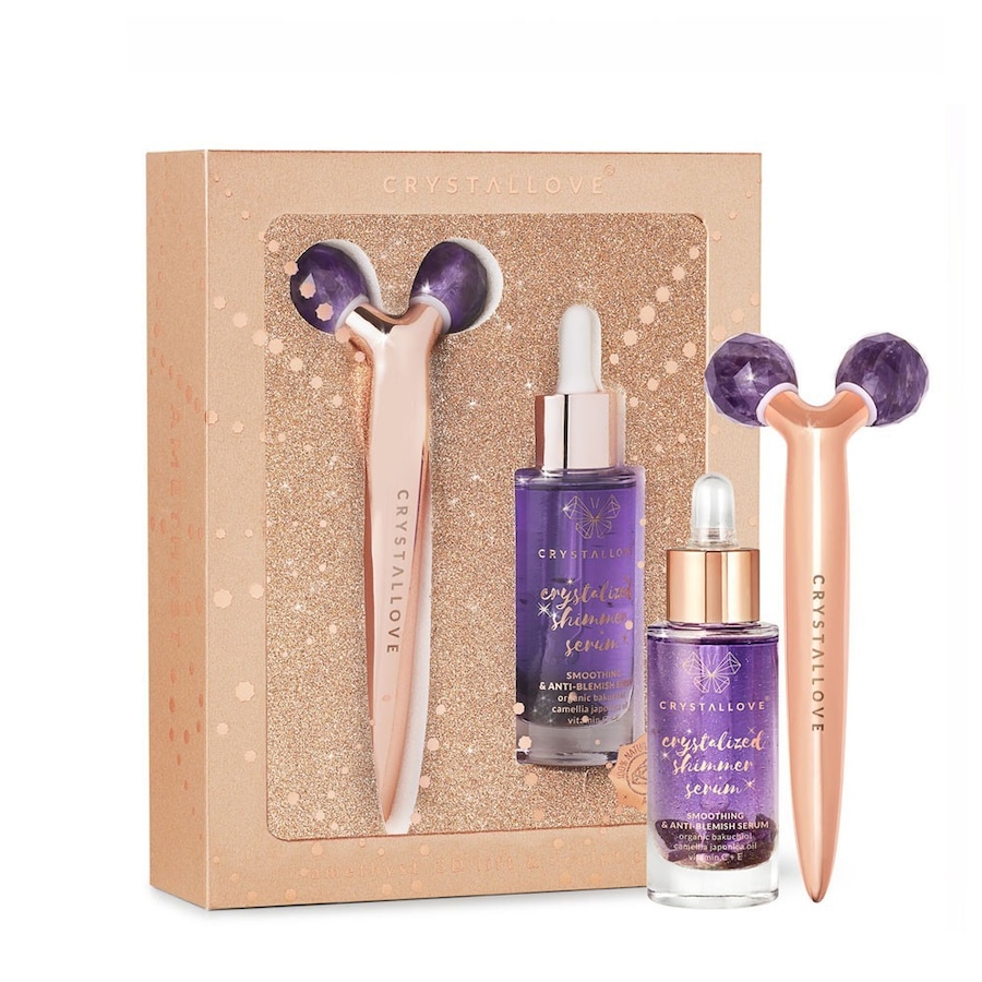 Crystallove Amethyst 3D lift & sculpt set – masażer liftingujący i serum Zestawy do pielęgnacji twarzy 1 ct Damski