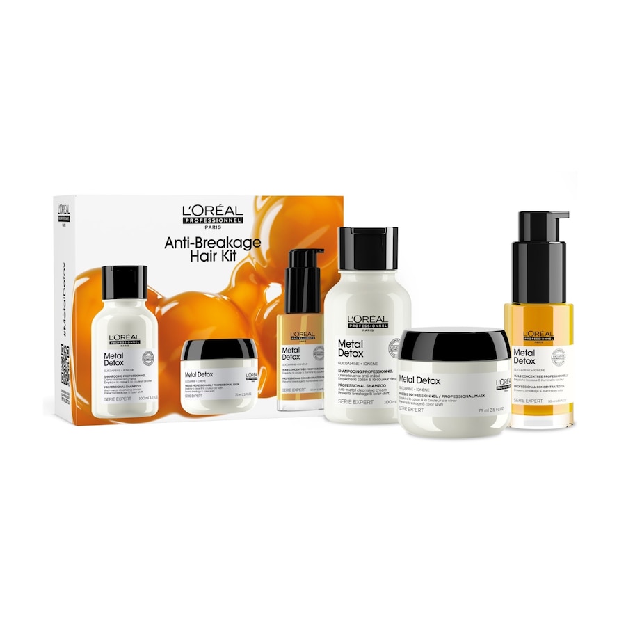 L´Oréal Professionnel Paris Metal Detox Zestaw profesjonalnych produktów zapobiegających łamliwości włosów. Zestawy do pielęgnacji włosów 1 ct Damski