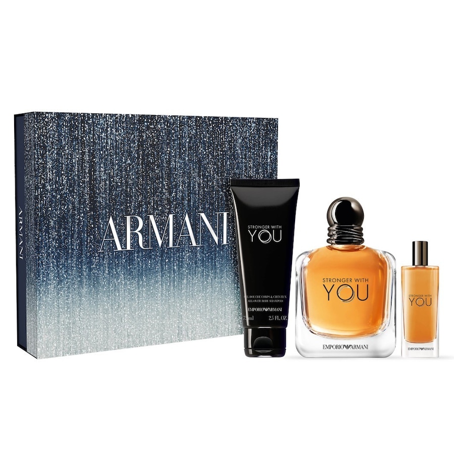 Armani Emporio Armani Stronger With You, zestaw prezentowy dla mężczyzny z wodą toaletową i żelem pod prysznic Zestawy perfum 1 ct Męskie