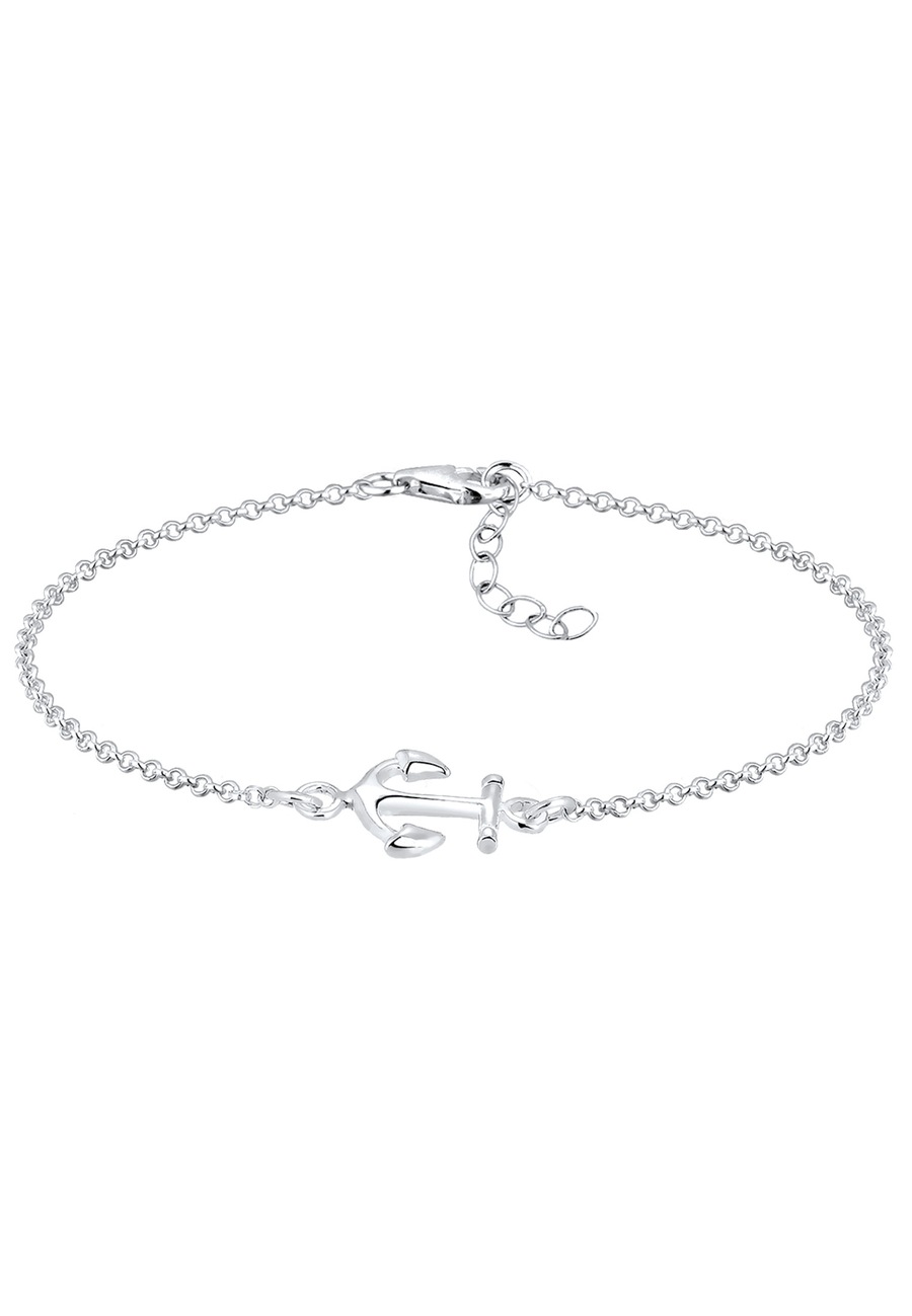 Elli Damska Kotwica Morska ze srebra próby 925 Sterling Silver Bransoletki 1 ct Damski