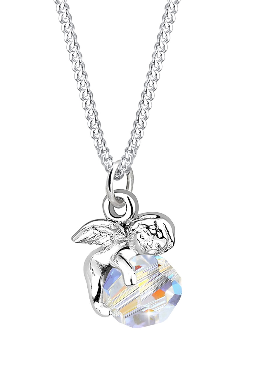 Elli Damski wisiorek Anioł z kryształem w srebrze próby 925 Sterling Silver Naszyjniki 1 ct