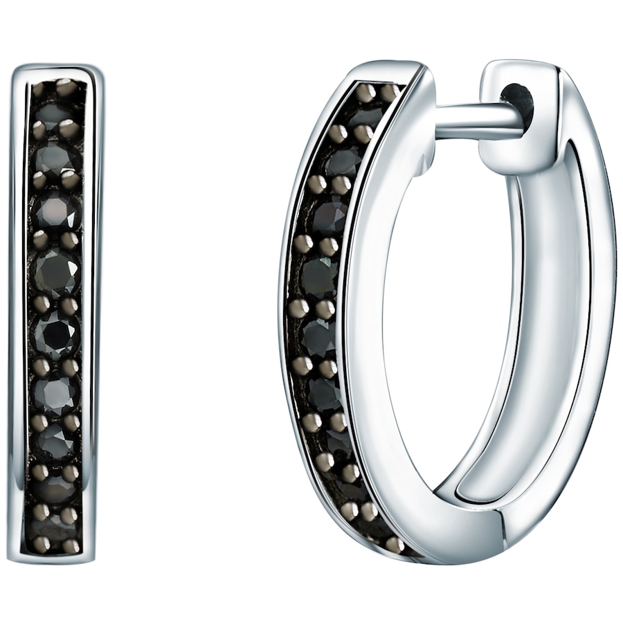 Rafaela Donata Srebrne kolczyki kreole srebro wysokiej próby Cyrkonia srebrny Kolczyki koła 1 ct Damski