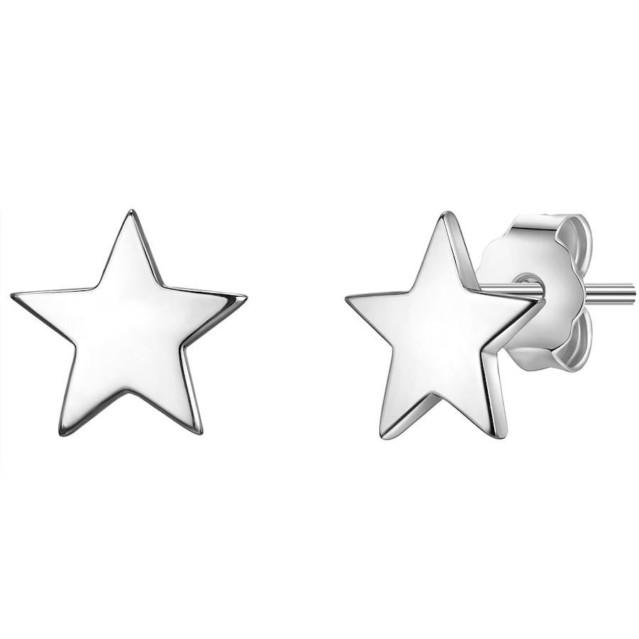 Glanzstücke München Srebrne kolczyki sztyfty Gwiazda srebro wysokiej próby żółte złoto Kolczyki 1 ct Damski