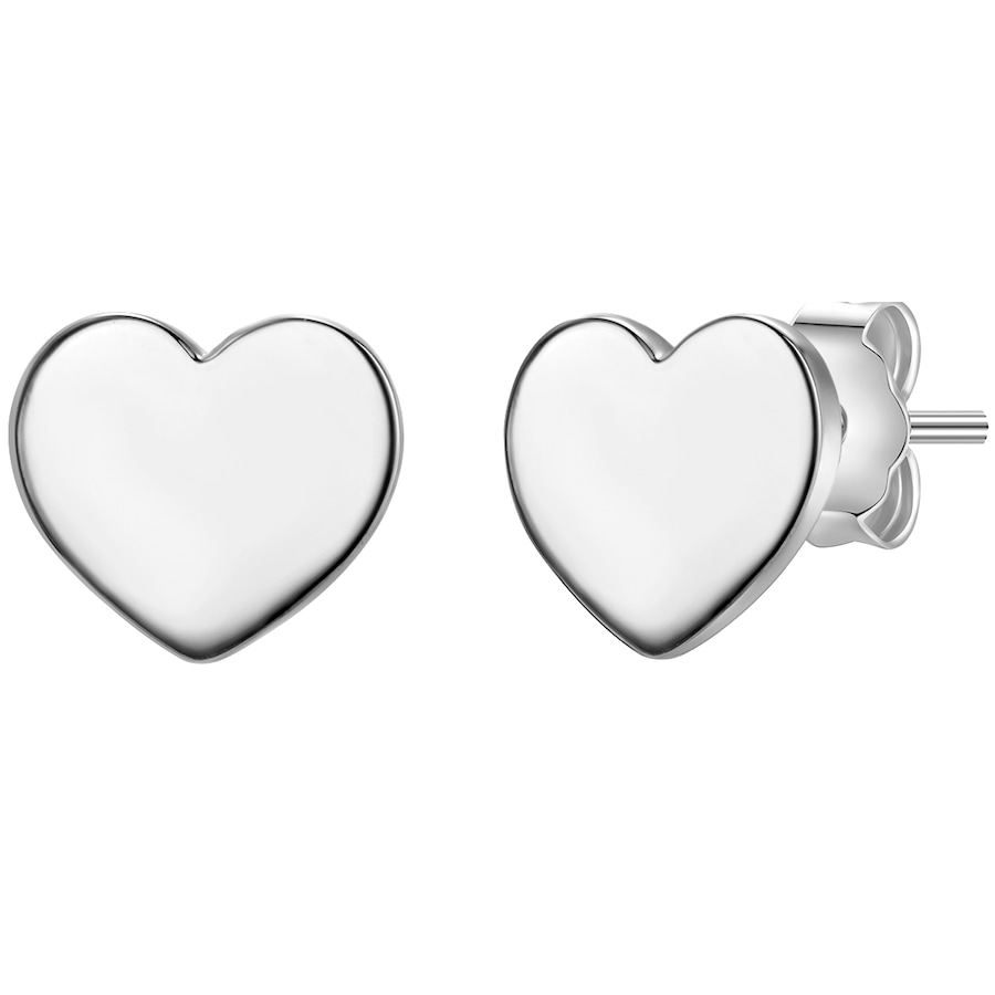 Glanzstücke München Srebrne kolczyki sztyfty Serce srebro wysokiej próby różowe złoto Kolczyki 1 ct Damski