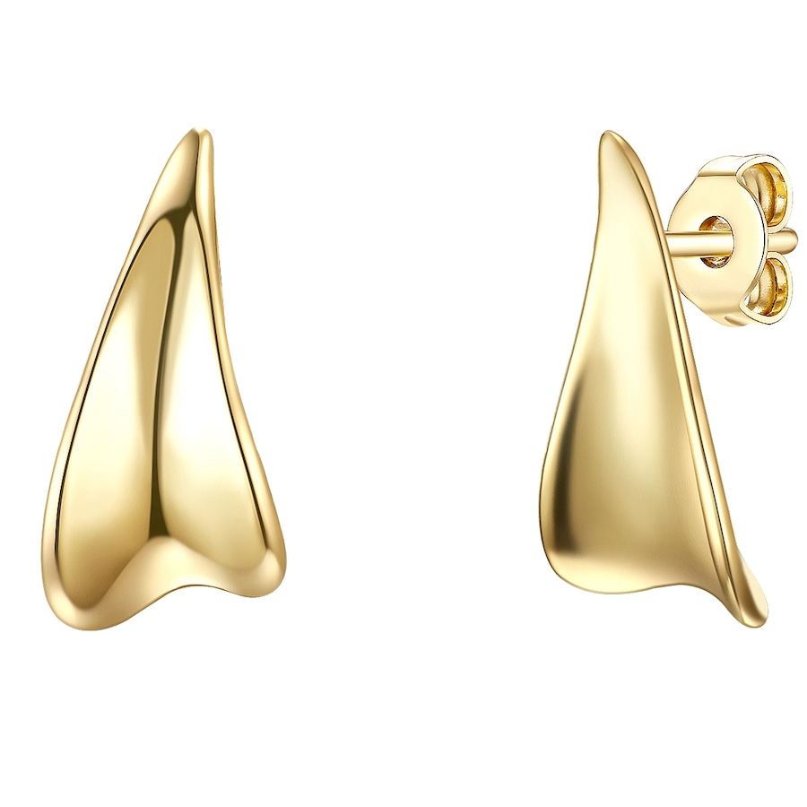 Glanzstücke München Srebrne kolczyki sztyfty srebro wysokiej próby żółte złoto Kolczyki 1 ct Damski