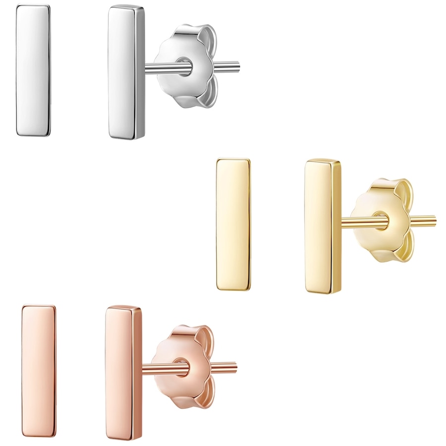 Glanzstücke München Srebrne kolczyki sztyfty srebro wysokiej próby srebrny/żółte złoto/ Kolczyki 1 ct Damski