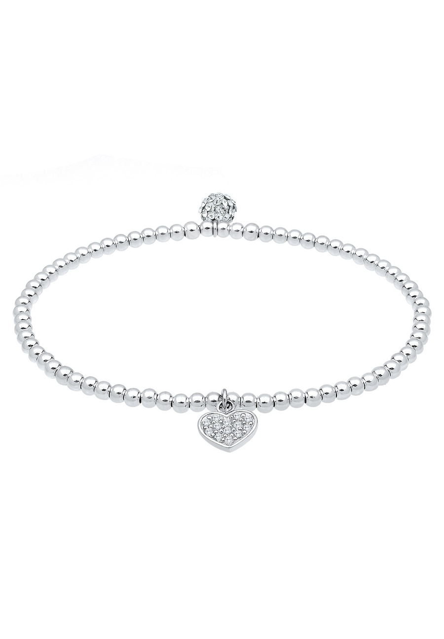Elli Herz Symbol Kristalle 925 Silber Bransoletki 1 ct Damski