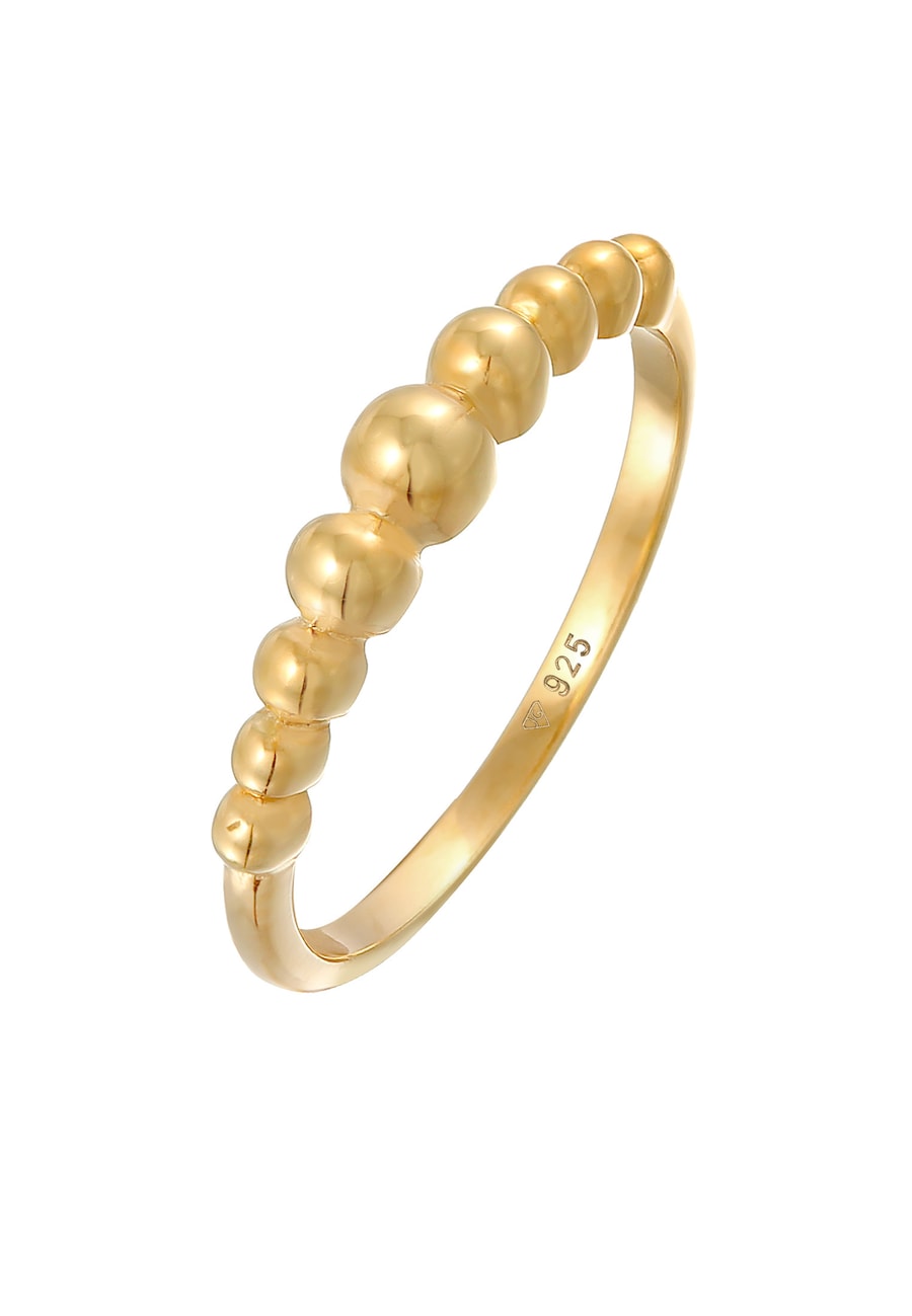 Elli Damski pierścionek do łączenia Ball Dots Optik Blogger Trend w srebrze 925 Sterling Silver Pierścionki 1 ct