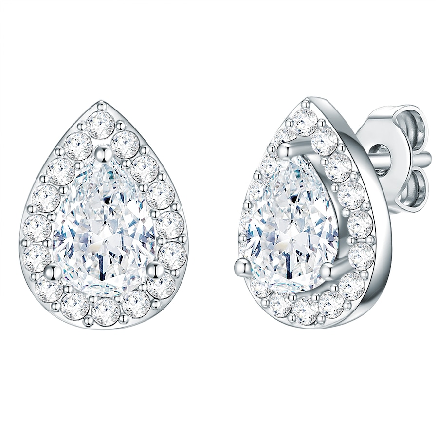 Rafaela Donata Kolczyki sztyfty z kryształkami Swa Lezka srebro wysokiej próby zdobiony kryształkami Swarovski® srebrny 1 ct Damski