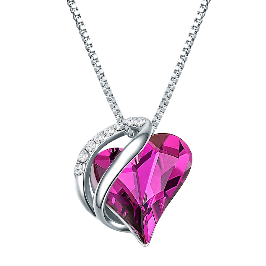 Rafaela Donata Naszyjnik srebrny Serce srebro wysokiej próby zdobiony kryształkami Swarovski® srebrny Naszyjniki 1 ct Damski