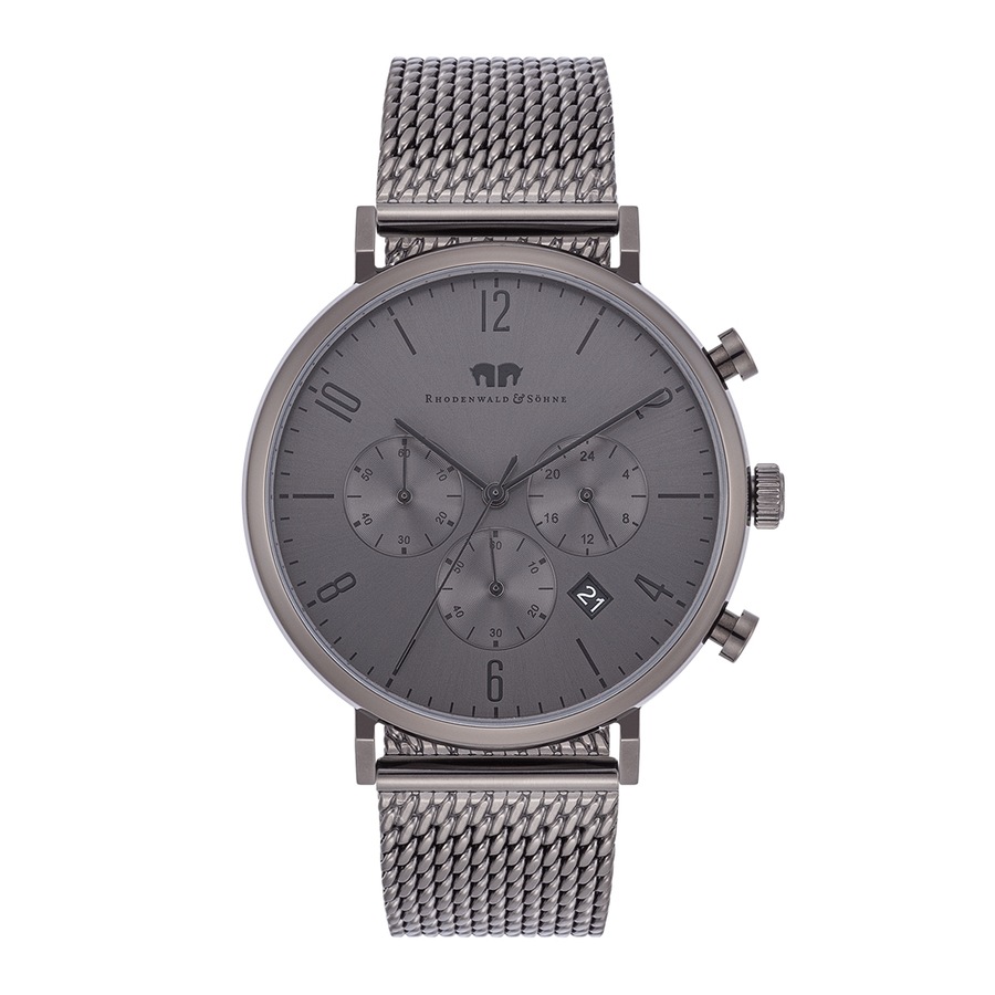 Rhodenwald & Söhne Chronograf Arakon Szary Stal nierdzewna Szary Zegarki męskie 1 ct Męskie
