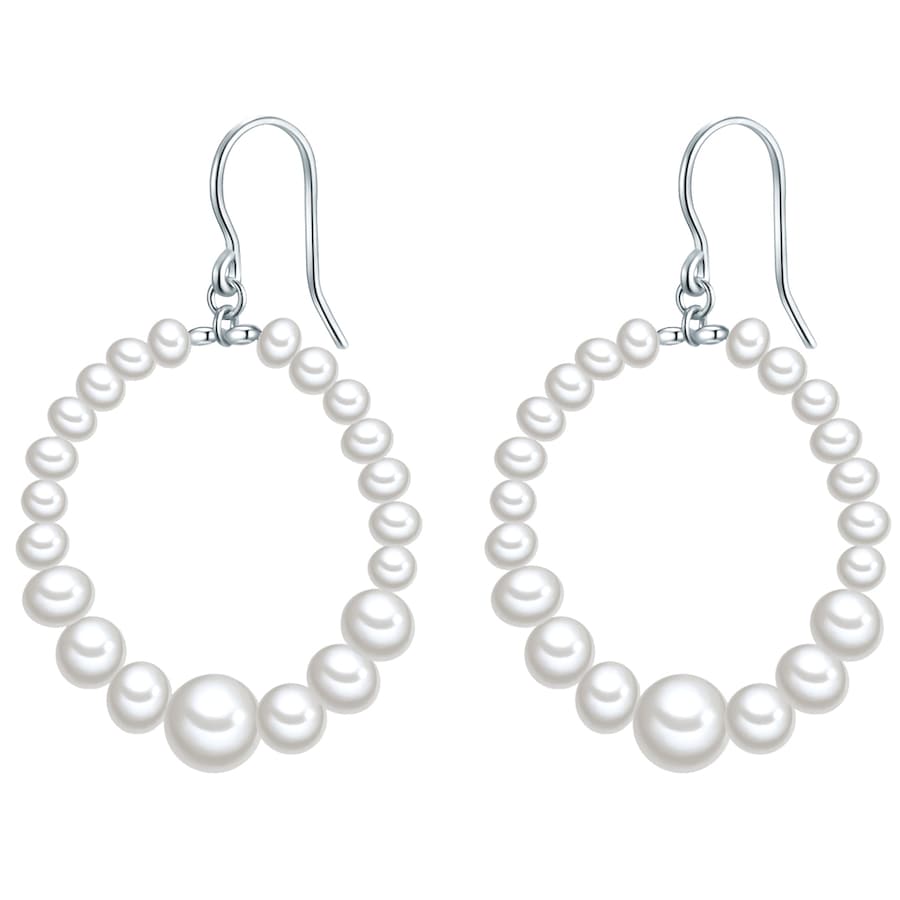 Valero Pearls Kolczyki wiszące z perłą srebro wysokiej próby Perła hodowlana słodkowodna srebrny 1 ct Damski