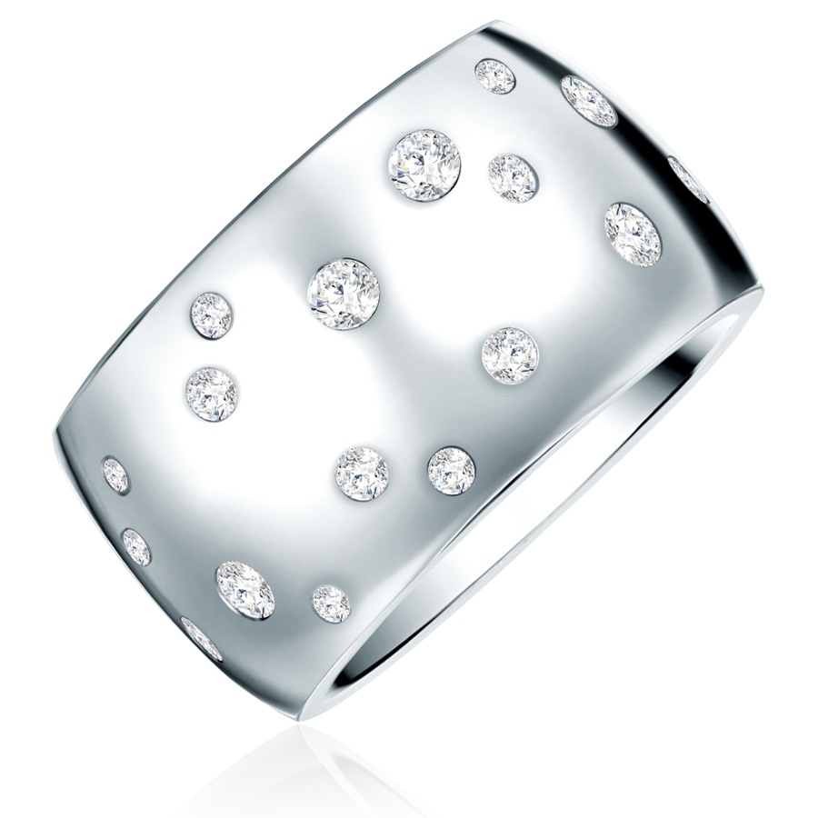 Rafaela Donata Stal nierdzewna Zdobienie kryształkami Swarovski® Pierścionki 1 ct Damski