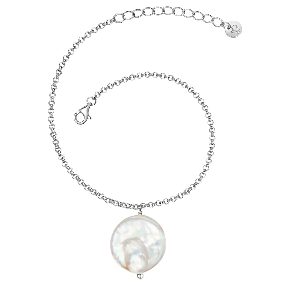 Glanzstücke München Srebrna bransoleta srebro wysokiej próby Perła hodowlana słodkowodna srebrny Bransoletki 1 ct Damski