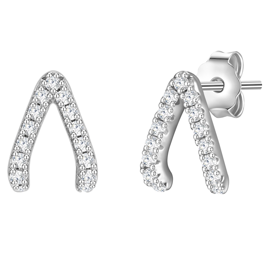 Glanzstücke München Srebrne kolczyki sztyfty srebro wysokiej próby Cyrkonia srebrny Kolczyki 1 ct Damski