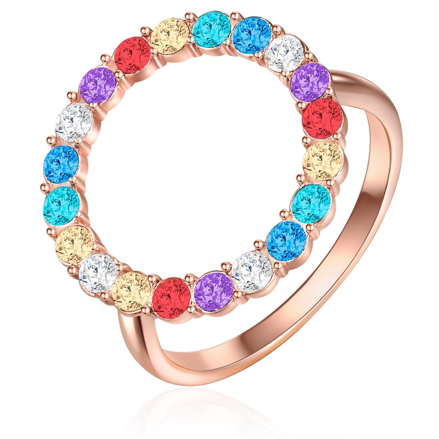Lulu & Jane Okrag Mosiadz Zdobienie kryształkami Swarovski® Pierścionki 1 ct Damski
